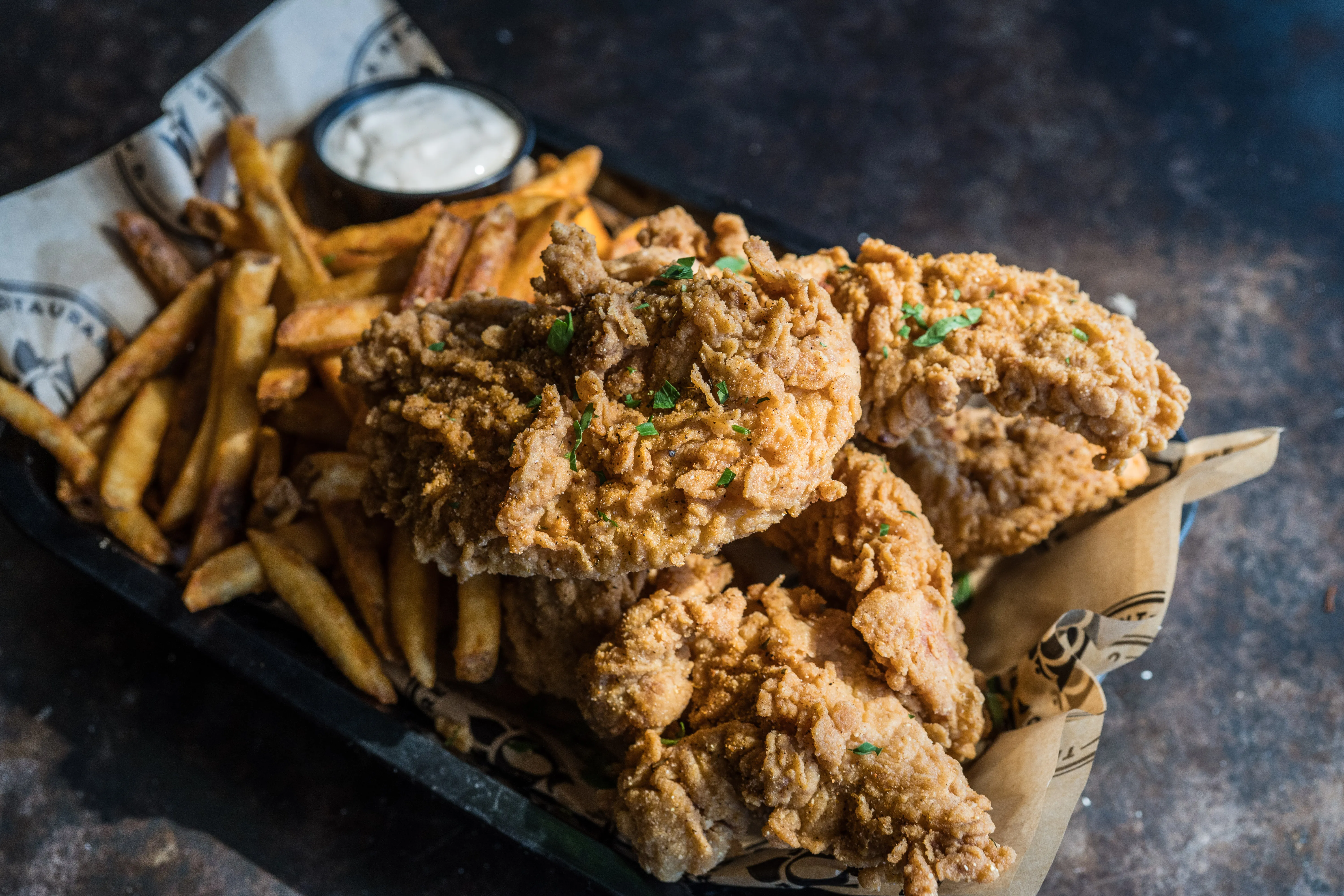 chicken tenders · cajun fries 
