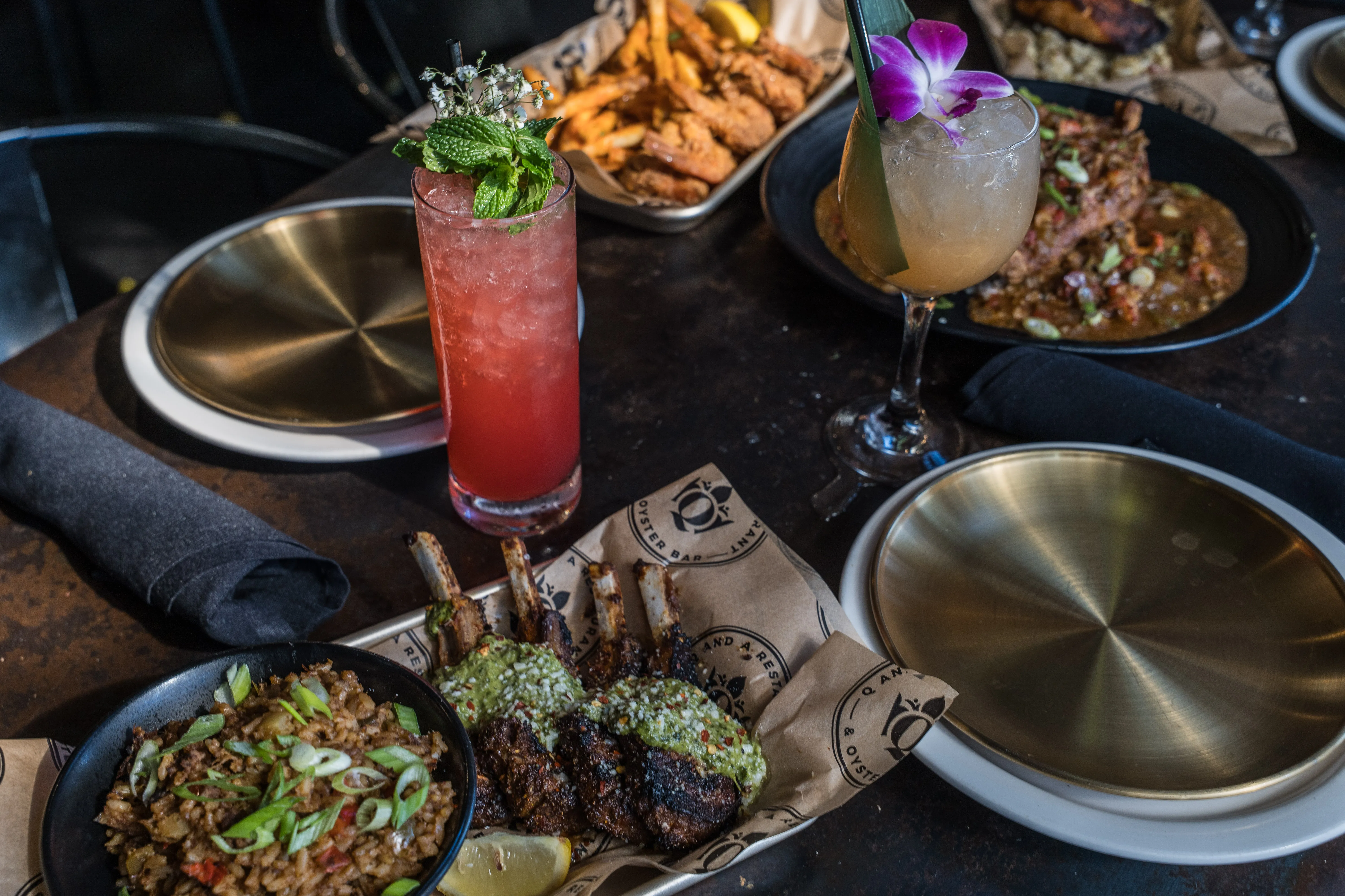 The bar at Louisiana Purchase North Park San Diego during happy hour