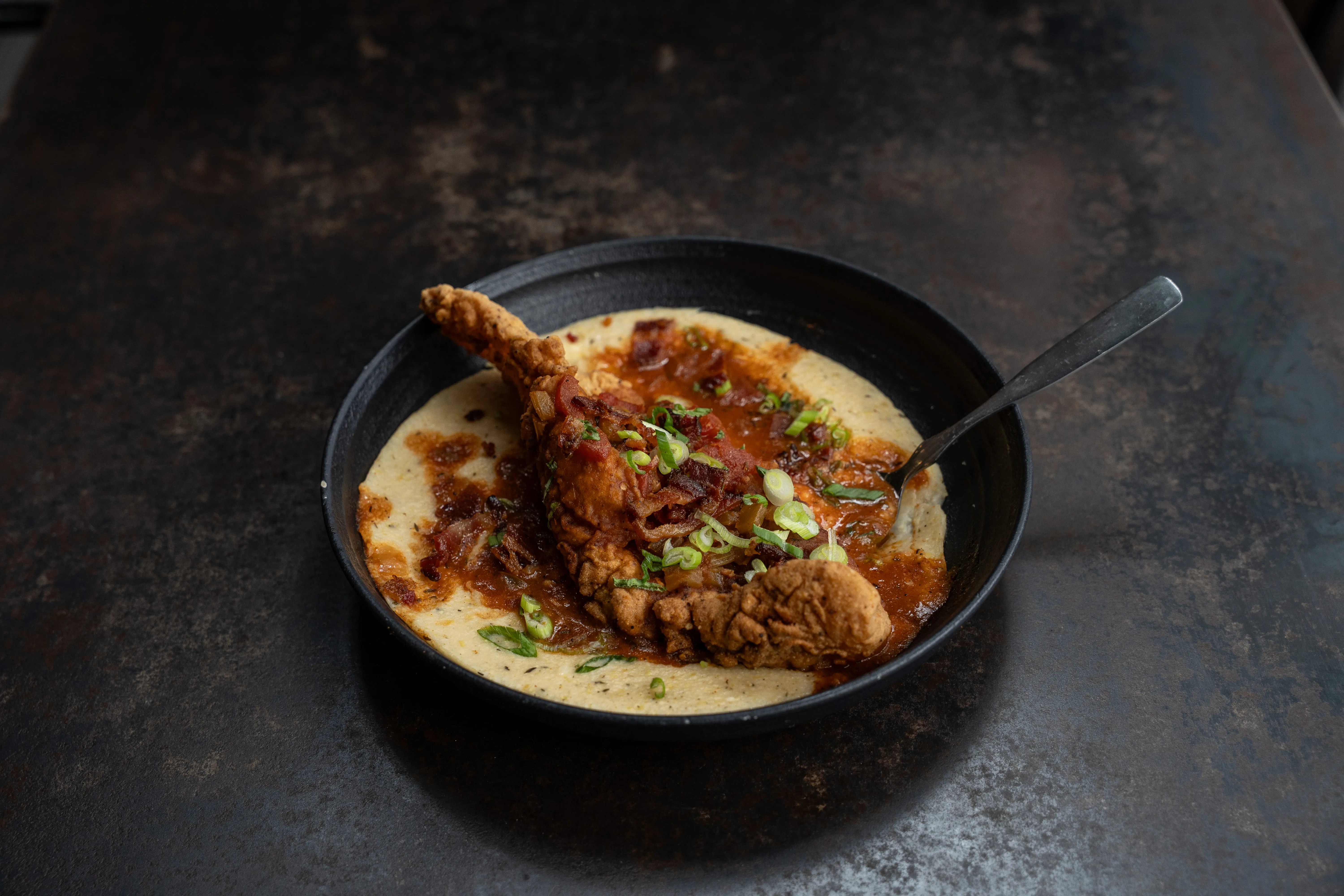 Catfish N' Grits — brunch dish at Louisiana Purchase North Park